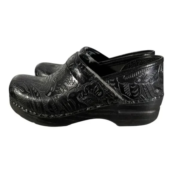Dansko Professional Black Embossed Leather Clogs Women’s EU 39 US 8.5–9 - Picture 5 of 9